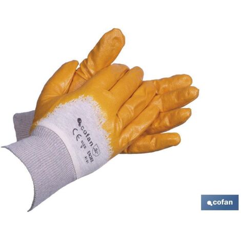 Blister per guanti in nitrile giallo misura 9