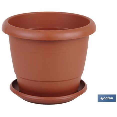 Vaso Modello Gardenia Marrone 30x25+ Piatto 24 cm