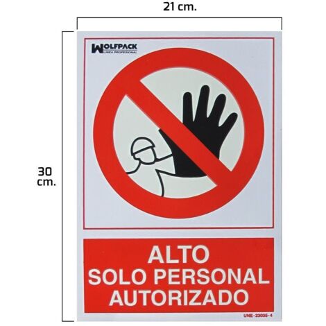 Vsafety 52018 au-r2 no Admittance personale autorizzato solo, segnale