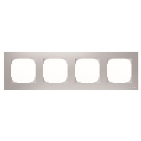 Gunsan Visage Cornice per 4 prese Dimmer interruttore argento