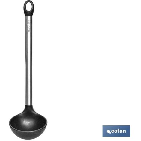 Mestolo da zuppa Modello Neige  Realizzato in silicone con manico Inox  Dimensioni: 32 cm  Resistente fino a 220 °C (1/4)