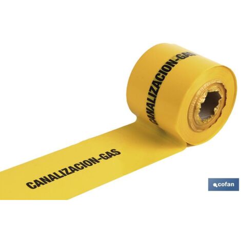 Nastro per segnalazione canale gas 150 mm x 250 m