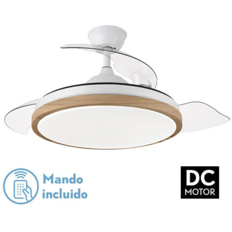 Ventilatore A Soffitto FABRILAMP Dani DC 72W, 6 Velocità, 3 Pale Bianche, Con Telecomando, Luce LED Regolabile 3000-6000K - 3