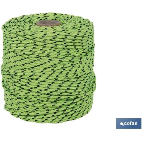 Cavo intrecciato hippie verde/nero 3 mm x 100 m