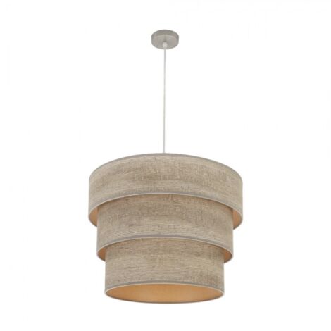 Pendente triplo smile 3xe27 nichel/legno grigio regx50x50 cm (1/4)