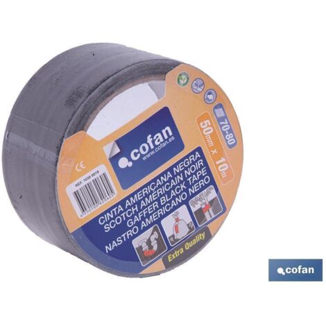 Nastro adesivo nero 190 micron 50 mm x 50 M