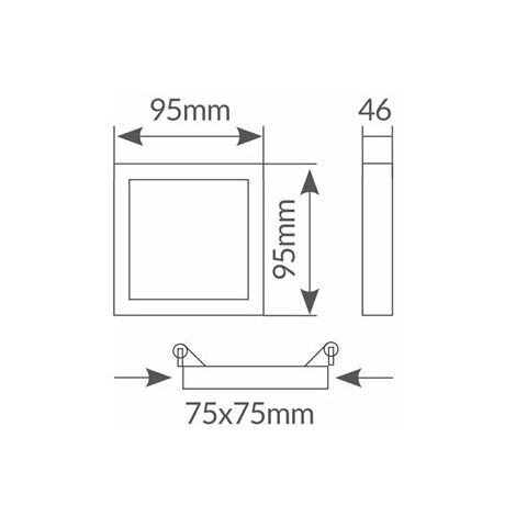 Faretto led da incasso quadrato slim 6W 230V 3000K - Lampo SQLED6WBC