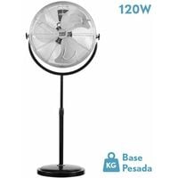 Trascias Ventilatore da Terra 120w Nero Regx55x55cm Regolabile