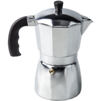 Caffettiera Moka Espresso Goodcook Koffe In Alluminio Da 3 Tazze - 7oz - Manico Termoresistente, Valvola Di Sicurezza - 2
