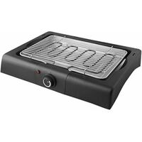 KESSER® Barbecue elettrico 2in1 da tavolo - griglia con coperchio Supporto  2400 Watt max termometro rivestimento antiaderente piastra per griglia XXL  ripiano integrato barbecue elettrico a colonna