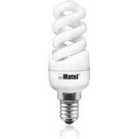 Lampadina matel spirale micro e14 11w a luce fredda a basso consumo