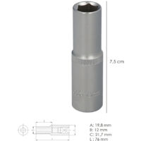 Wolfpack 7022017 - Portapunta con chiave 13 mm 3/8 femmina | WhichOne