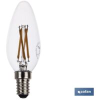 Lampadina Led Filamento Candela E14 4w 470lm 2700k