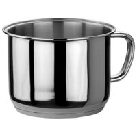 Pentola in acciaio inox da 12 cm con manico in bachelite 60202