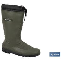 Stivali di gomma con fodera in pile Taglia 42 realizzati in PVC verde