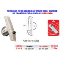 Collettore cieco con nastro adesivo grande in plastica bianca 2207001001