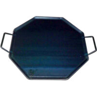Piastra Grigliata in Acciaio da 4 mm con 2 Manici Ottagonali in Metallo 40 x 40
