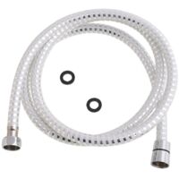 Flessibile doccia PVC Bianco/Argento 2,00 metri