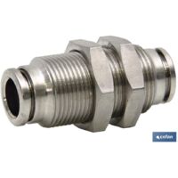 Gommino per tubo dritto in ottone nichelato. M-8