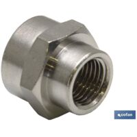 Manicotto ridotto in ottone nichelato hh. M-1/8 r-3/8