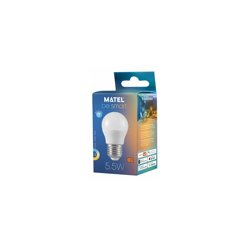 E27 125mm Smart Wifi LED große Kügel bernsteinfarbene, 5 W, warmweiß