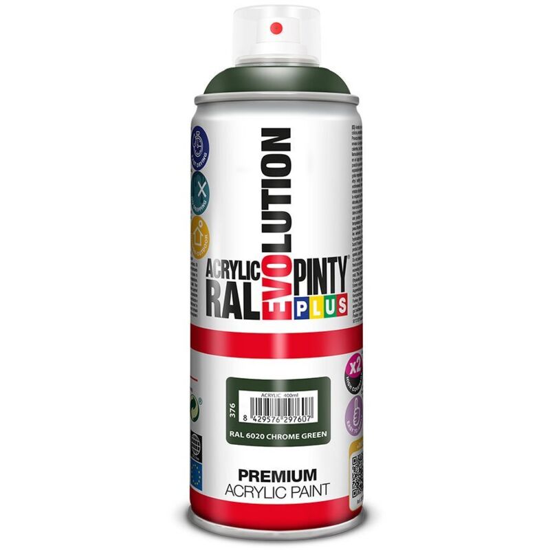 Peinture en spray Pintyplus Evolution RAL 6020 Vert foncé 400 ml Chrome main image 1