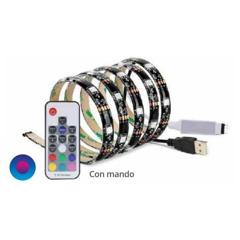 GSC 001504516 2x0,5M USB LED Strip für TV 7,2W/M IP44 RGB