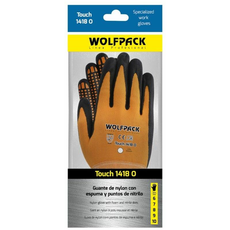 Nylon-Handschuhe mit Schaumstoff-Innenhand und Nitril-Touchpoints