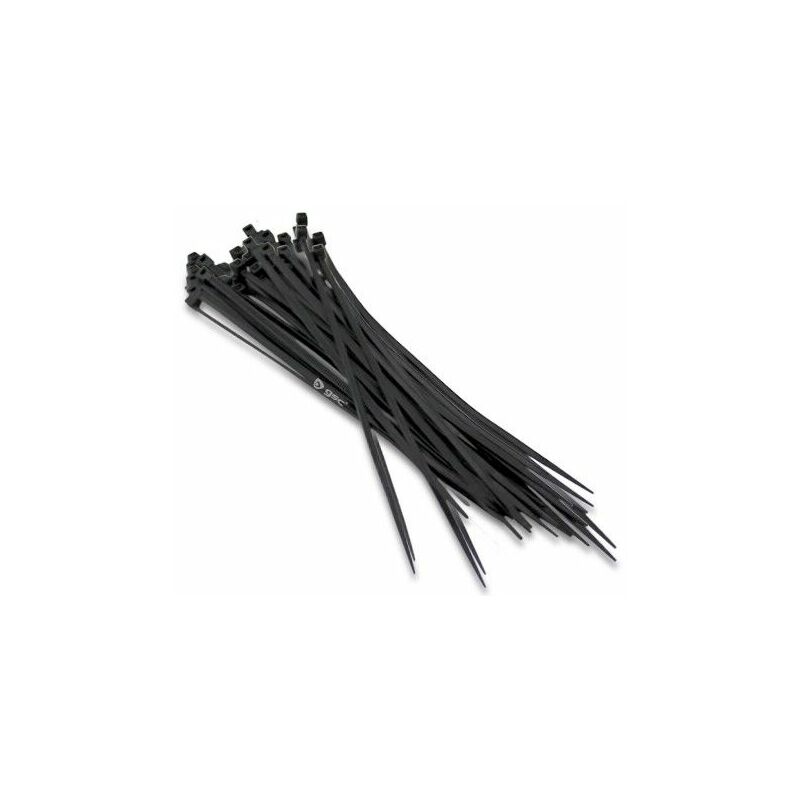 BeMatik Nylonflansche Schwarz – 100 Stück, 100 X 2,5 Mm – UV-beständig Für Elektro, Verpackung, Haushalt