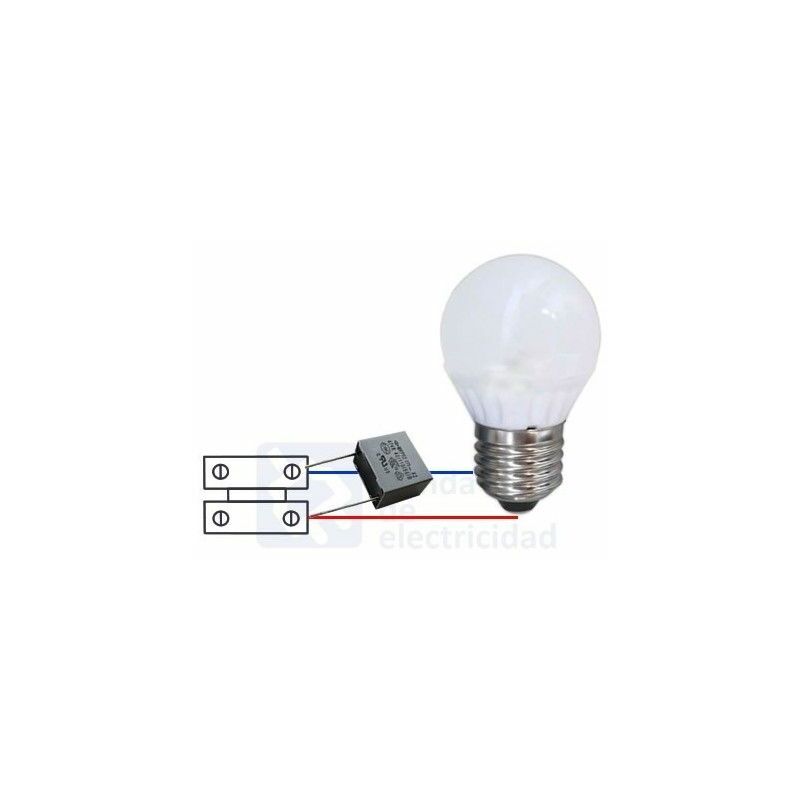 Kondensator, um das Flackern von LED-Lampen oder EDM 99890 mit geringem  Verbrauch zu verhindern