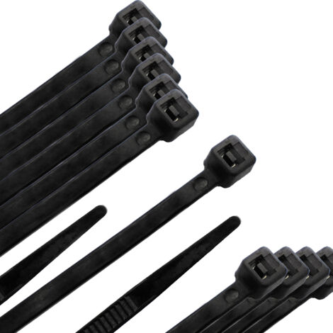 Trense aus 100 % Nylon. Schwarze Farbe 4,5 x 360 mm. (Beutel 100 Einheiten) (1/5)