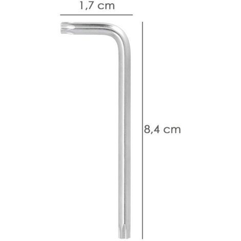 QUARKZMAN Torx T15 Schlüssel – 2 Stück, Langer Arm, L-förmig, Aus Chrom-Vanadium-Stahl