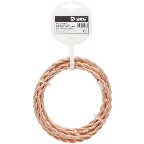 Vintage-Stoffkabel 0,75 Mm – Gewebtes, Flexibles Elektrokabel In Gold Für Lampen & Kronleuchter