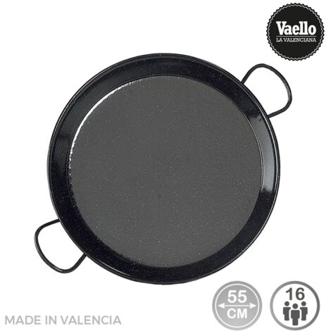 Traditionelle Paella-Pfanne aus emailliertem Stahl ø55cm (16 Personen). vaello