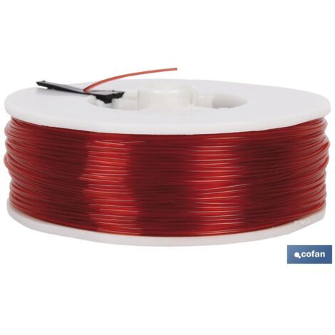 Blister-Angelschnur, Gewinde 0,9 mm, 100 m, Rot