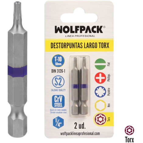 Langer Torx-T10-Schraubendreher (2 Stück) Chrom-Vanadium-S2-Stahl (1/5)