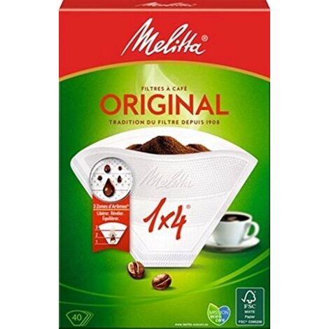 Melitta Kaffeefilter 1-4 Tassen 40 Einheiten. (1/3)