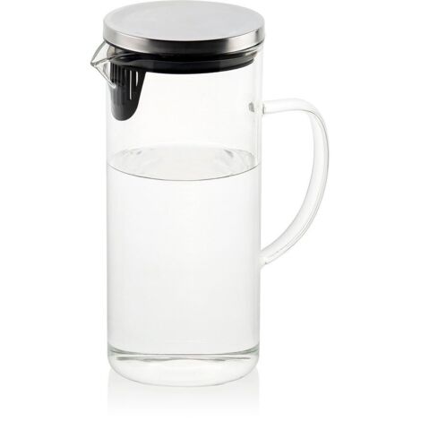 1,5 l Glaskrug mit Metalldeckel 17 x 9,5 x 22,5 cm MS70098 Andrea House (1/4)