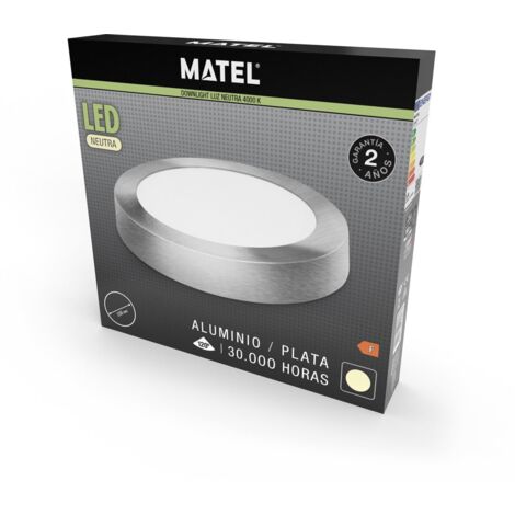 6er-Set LED-Einbauleuchten Panel – Rund, 18W, 3000K Warmweiß, Ø225mm, Für Gipskarton-Decken