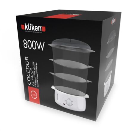 DCG DG2334 Dampfgarer – 2 Ebenen, 900 W, 60-Minuten-Timer, 1,4 Liter Wassertank