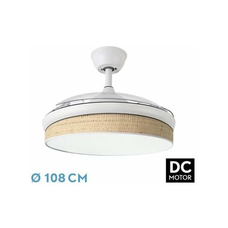 DC Moda Ventilator 72 W weiß/hellgrau 108 cm 7200 lm 3CCT Fernbedienung (1/2)