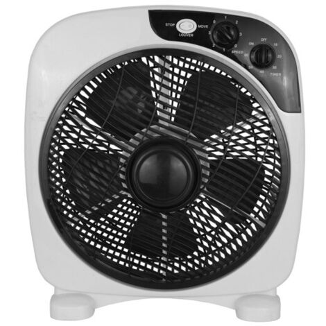 Tischventilator Borja, Weiß/Schwarz, 45 W, Timer