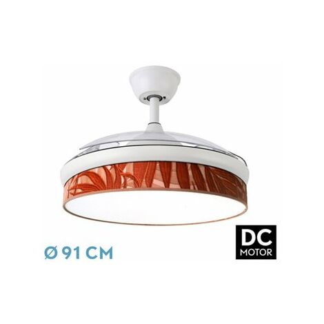 DC Fashion Fan 72W Weiß/Blade Boiler 91cm 7200lm 3CCT Fernbedienung (1/2)