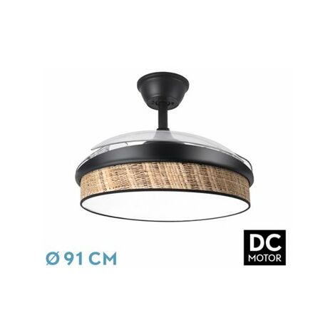 DC Moda Ventilator 72 W schwarz/dunkel reed 91 cm 7200 lm 3CCT Fernbedienung (1/2)