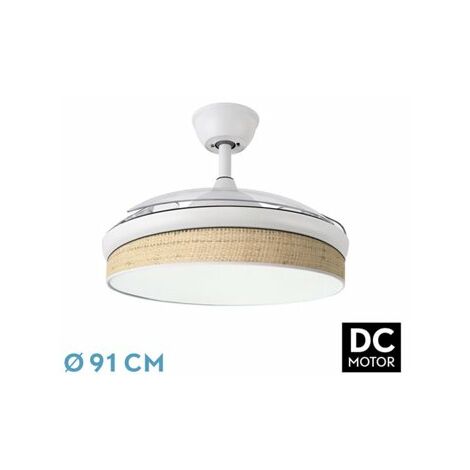 DC Moda Ventilator 72 W weiß/hellgrau 91 cm 7200 lm 3CCT Fernbedienung (1/2)