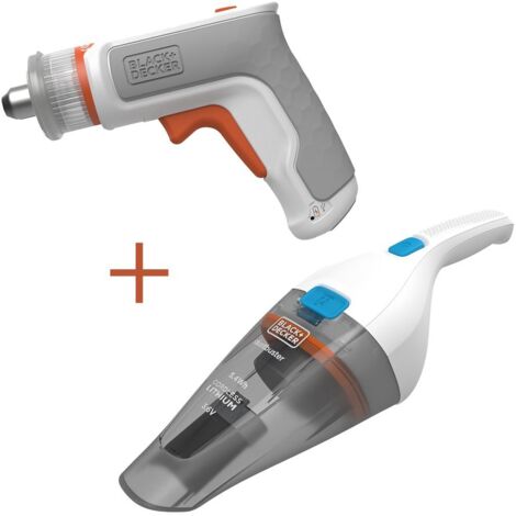 Kit: 3,6-V-Sechskantschraubendreher + 3,6-V-Handstaubsauger BCKNVCRTA01-QW BLACK&DECKER (1/5)
