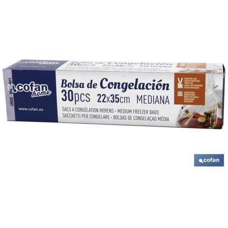 Bolsas de congelaciÓn mediana 22x35 30uds