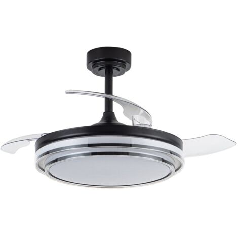 LED-Lüfter mit einziehbaren Flügeln Lander Black 72W 7920Lm CCT (1/5)