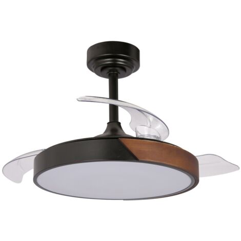 LED-Lüfter mit einziehbaren Flügeln Taoro Mini Black 46W 5520 Lm CCT (1/5)