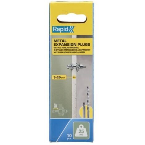 Blister 10 Einheiten Metall-Spreizdübel Ø8x46 Schraube M4x58 5001548 Rapid